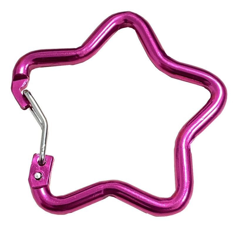 Outdoor Star Shaped Carabiner Clip Keychains For Backpack Camping Hiking Traveling Multicolour
