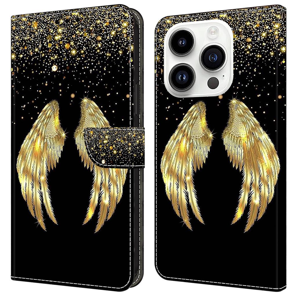 For iPhone 16 Pro Max Case 3D Pattern PU Leather Wallet Phone Cover with Stand