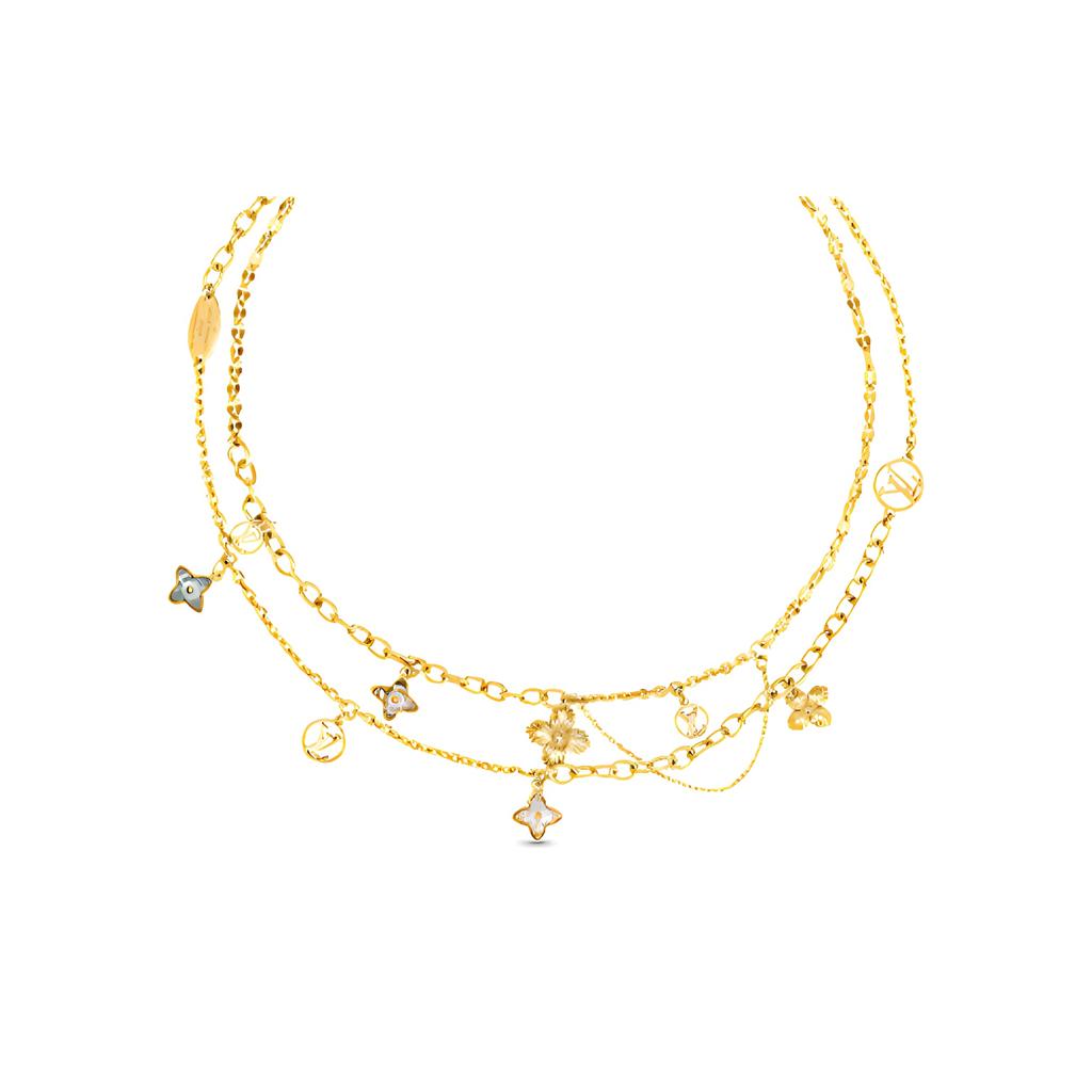 LOUIS VUITTON Blooming Strass Necklace M68374
