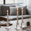 Transparent T-Shaped Glass Candlestick for Home, Living, and Dining Room Decoration