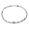 Unisex Punk 316L Stainless Steel Chain Link Bracelets For Women Men T Toggle Round Circle Lock Clasp Exquisite Bangle Bracelets