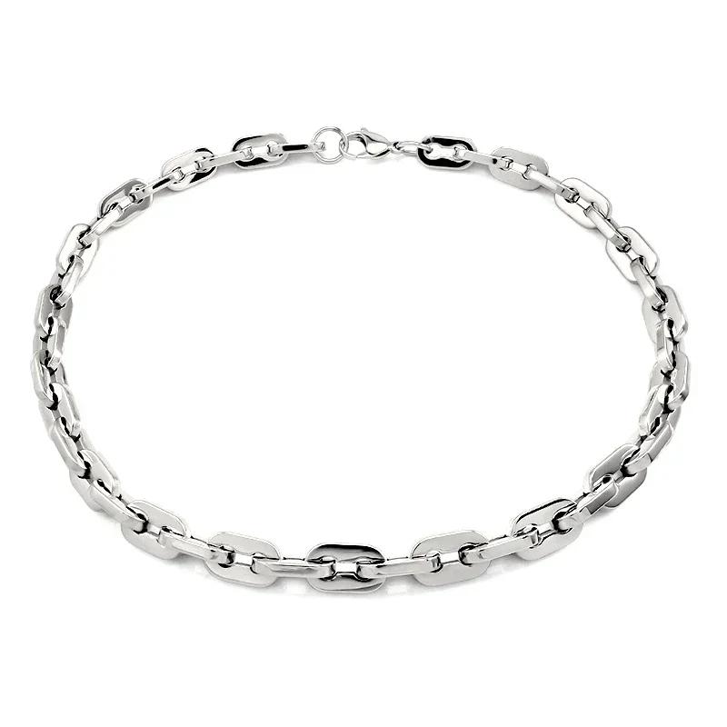Unisex Punk 316L Stainless Steel Chain Link Bracelets For Women Men T Toggle Round Circle Lock Clasp Exquisite Bangle Bracelets