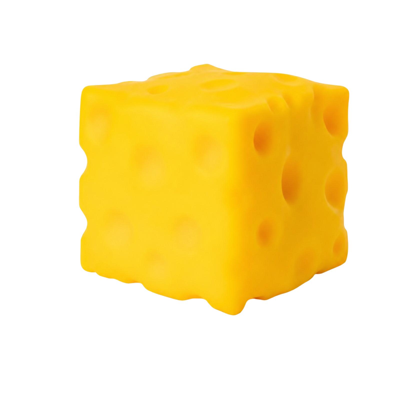 

10cm Slow Rebound Cheese Shaped Soft Clay Stress Relief Toy with Packaging Box for Hand Squeeze and Sensory Play One Size