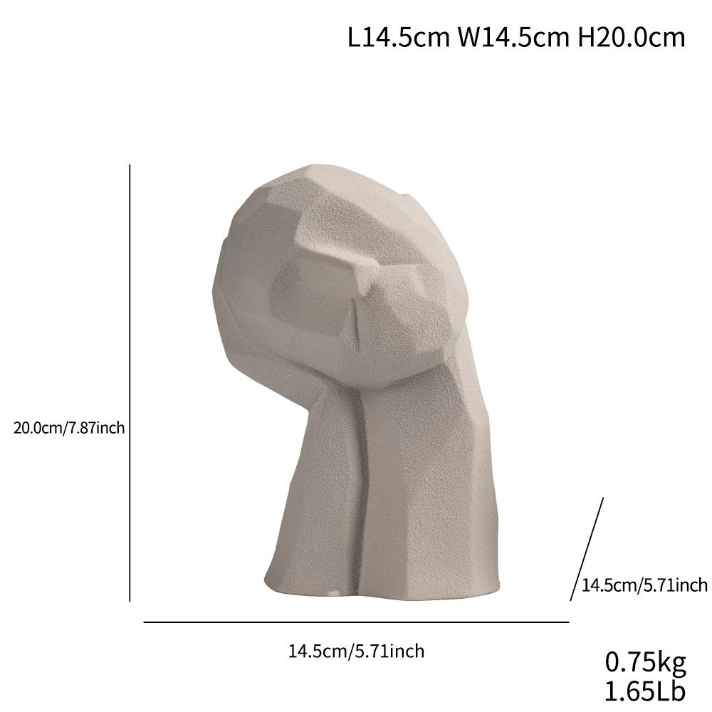 Скандинавская Упрощенная Геометрическая Абстрактная Фигура Статуэтка Креативные Керамические Поделки Современное Искусство Домашний Декор Настольный Книжный Шкаф Украшение