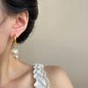 Light Luxury Elegant Pearl Round Earrings, Ear Buckles, Retro Small Fresh Temperament Earrings, Daily Exquisite Fashion and High Sense