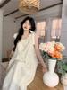 French Gentle Wind Suspender Dress Women's Summer New Seaside Vacation Beach Dress Niche Design Long Dress
