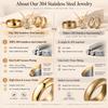STKN47 Waterproof Four-leaf Clover Pendant Gold-plated Necklace Dainty 304 Stainless Steel Jewelry for Women