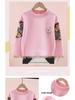 Girls' White Long Sleeve Sweatshirt - Spring Fashionable Top for Children