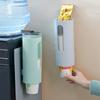 Wall Mounted Disposable Paper Cup Dispenser Pull Type Plastic Cup Holder Anti-Dust Storage Rack Office Tumbler Holders Kitchen