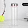 Changqi Transparent Portable Plastic Water Bottle with Stainless Steel Lid