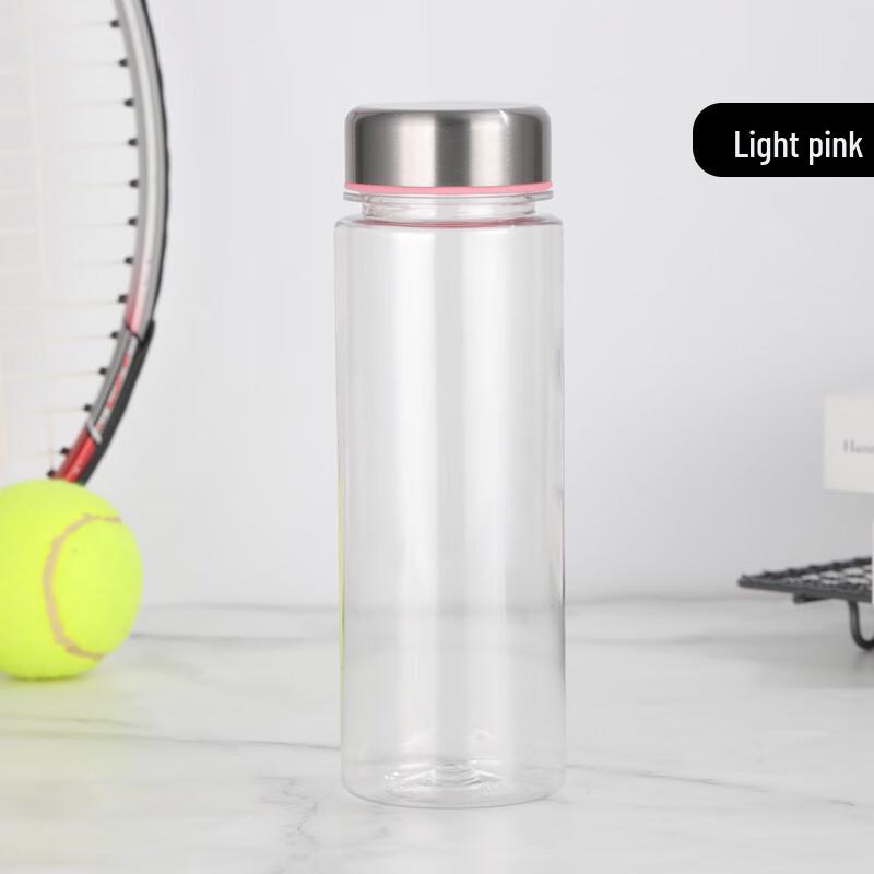 Changqi Transparent Portable Plastic Water Bottle with Stainless Steel Lid