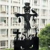 Autocolant pentru fereastră de Halloween Dovleac, fantomă, vrăjitoare, schelet, sperietoare, cu două fețe, impermeabil, PVC, detașabil, sticlă electrostatică, autocolant pentru casă.