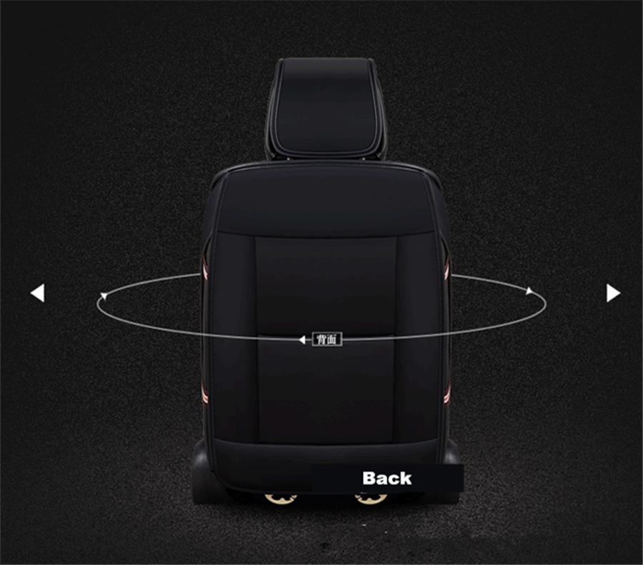 Universal 6D Full Surrounded Car Seat Mat Covers PU Leather Breathable Cushion Pad Set