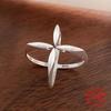 Copper Rings For Women Geometric Flower Big Minimalist Ring Party Jewelry Gifts