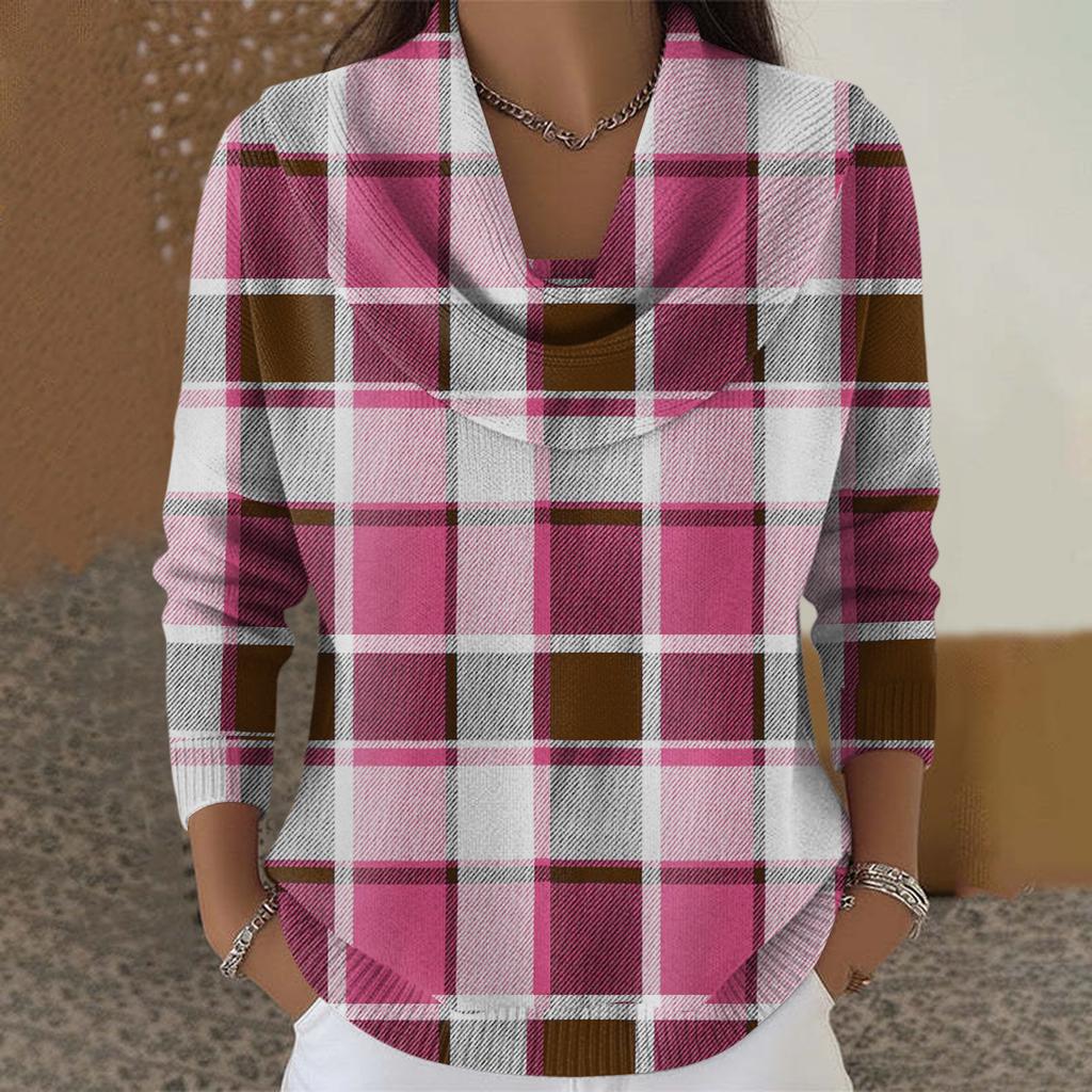 Dam Casual Och Moderiktig Rundhals Långärmad Tryckt Topp Tröja