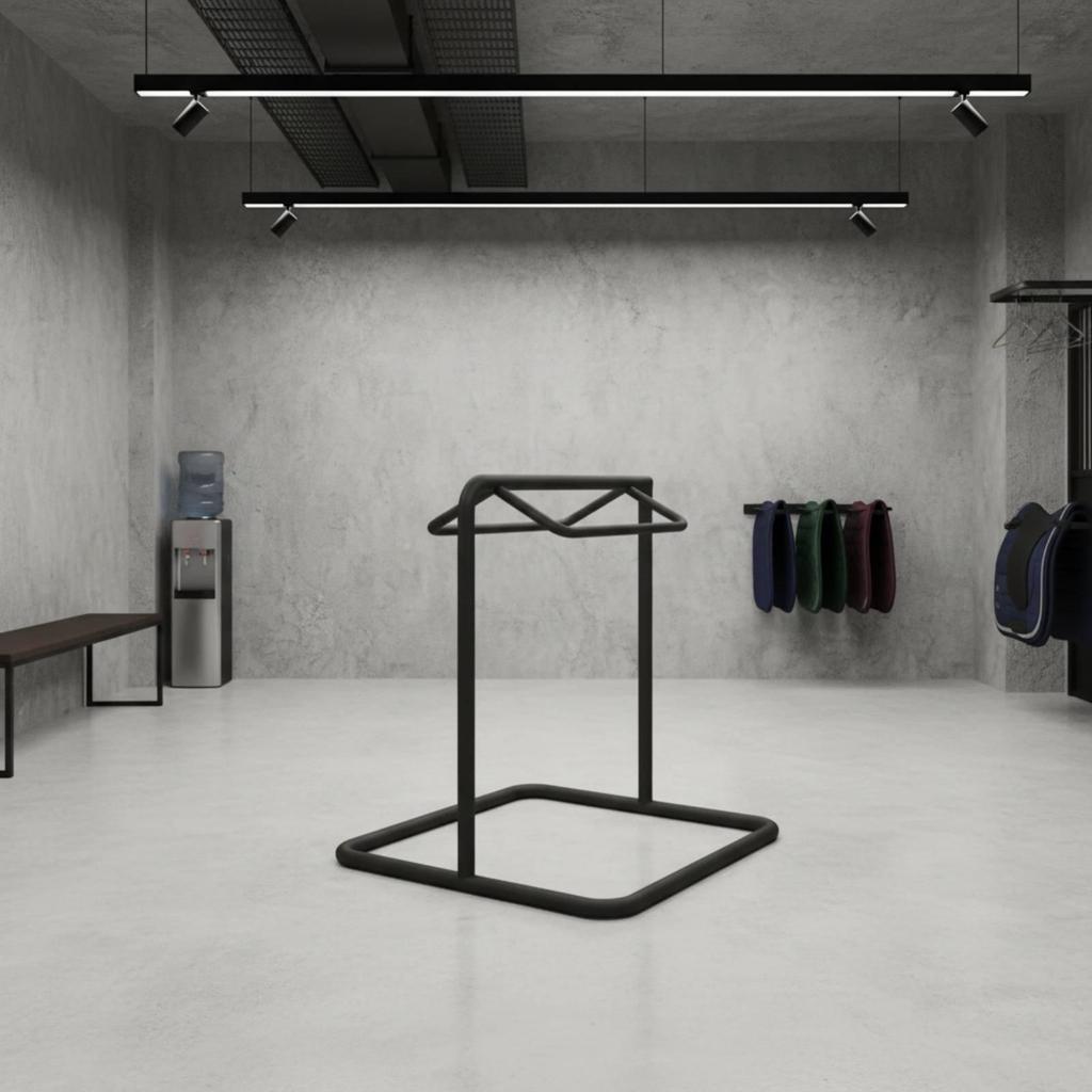 Heavy Duty Saddle Rack Movable Freestanding Stand Space Saving for Riders