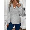 2025 Spring Women's Solid Color Patchwork Collar Pullover
