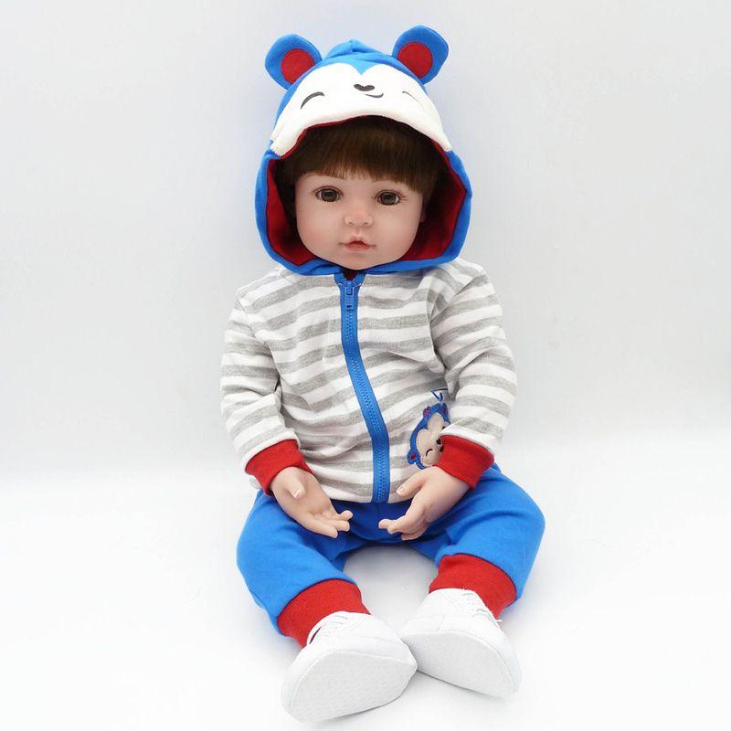 Adorable Reborn Toddler Boy Soft Silicone Bebe Doll Toy For Girls Birthday Gift