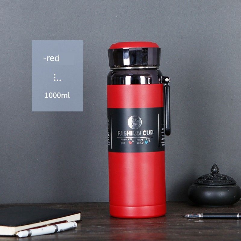 Large Capacity Vacuum Cup 304 Stainless Steel Car Travel Outdoor Short Thick Thermos Cup Men and Women Tea Cup