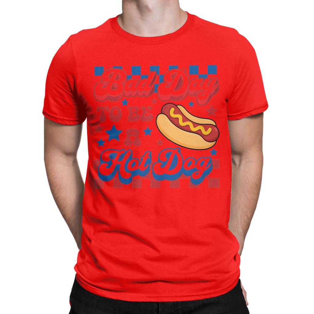 Bad Day Funny Bbq Grilling 4th Of July Funny Graphic 100 Cotton Tshirt Chud Consuming Hotdogs Tops Tees For Unisex