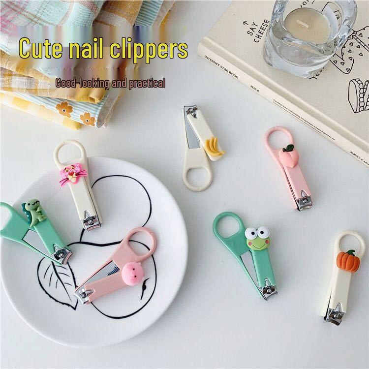 INS Girly Nail Clippers - Cute Keychain Single Nail Cutter for Manicure