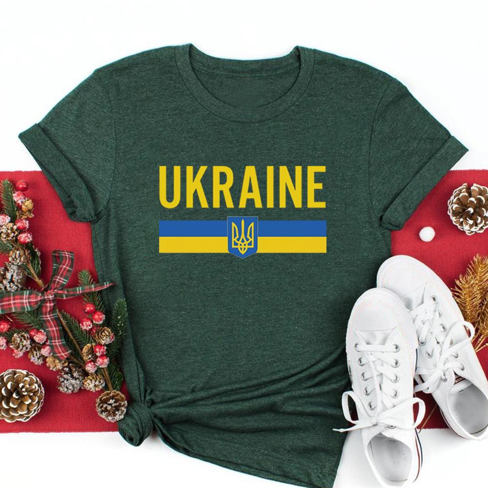 Ukraine Tshirt Ukrainian Flag T Shirt Unisex Women Graphic T Shirts Ukraine Trident Short Sleeve Tee Women Clothes Streetwear Top