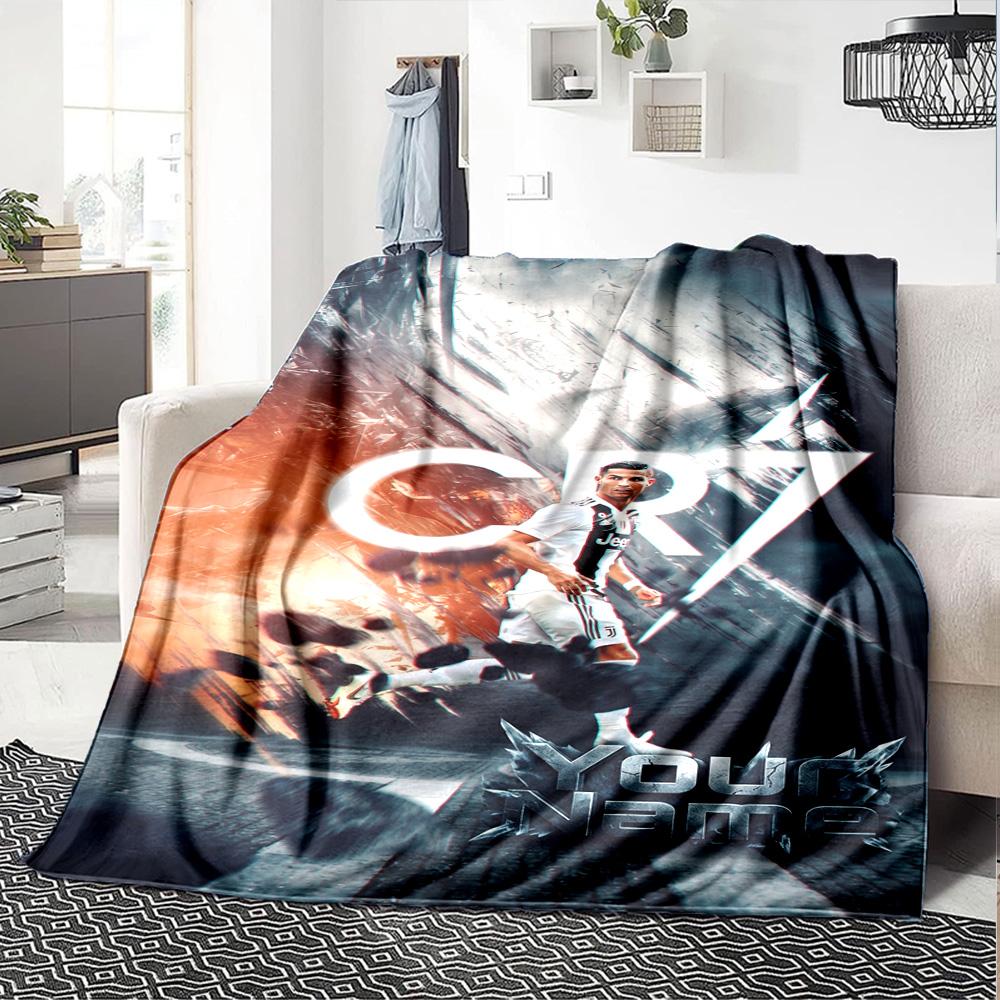 Cristiano Ronaldo (91) Personalized Text Blanket Cozy Personalized Blanket Durable Comfort Throw For Picnics Sofa Office Chair Living Room