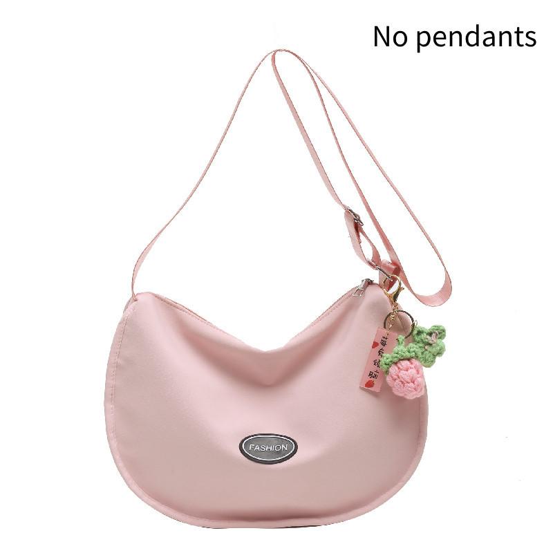 

Fashionable Dumpling Bag Canvas Bag With Big Capacity For Women 2023 Stylish Street Style рожевий