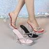 Rhinestone Nightclub High Heels Luminous Thick Heels Car Model Women's Shoes Catwalk Pole Dance Shoes Crystal LFD-1987-Q21