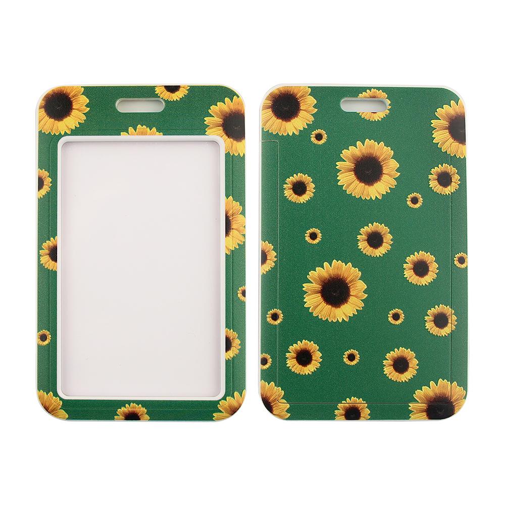 Summer Hot Style Sunflower Lanyard Adjustable Buckle Phone USB Badge Holder Hang Rope Necklace For Friends Gifts