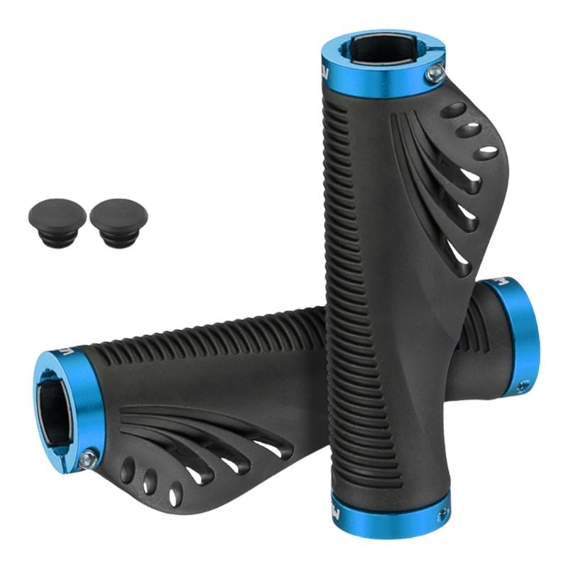 1 пара Рукояток Руля Велосипеда Двусторонние Замки Рукоятки Руля Шоссейных Велосипедов Замена Рукояток Руля Велосипеда Легко Установить синий