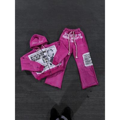 Unisex Streetwear Oversized Rits Hoodie Met 3D Print - Harajuku Retro Punk Stijl Sweatshirt 2025