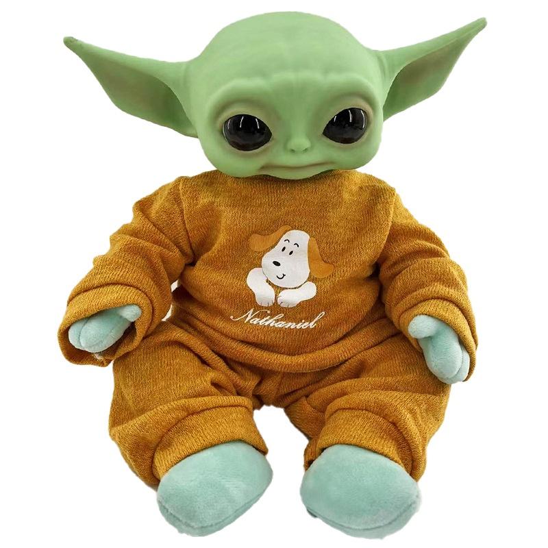 Yoda Baby Plush Doll Star Wars Mandalorian Christmas Infant Toy Alien Figurine Orange Baby Yoda