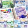 Grid Paint Box Tearable Painting Book Travel Watercolor Palette Paint Palette Notebook
