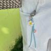 Creative Stud Flower Keychain Bag Charm Sturdy Alloy Soft Enamel Jewelry Accessory Gift for Women Men