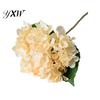 Realistic Fake Flowers Artificial Hydrangea with Green Leaves Stem Flower Wedding Faux Decor Home Office Table Centerpiece Floral Branch Arrangement