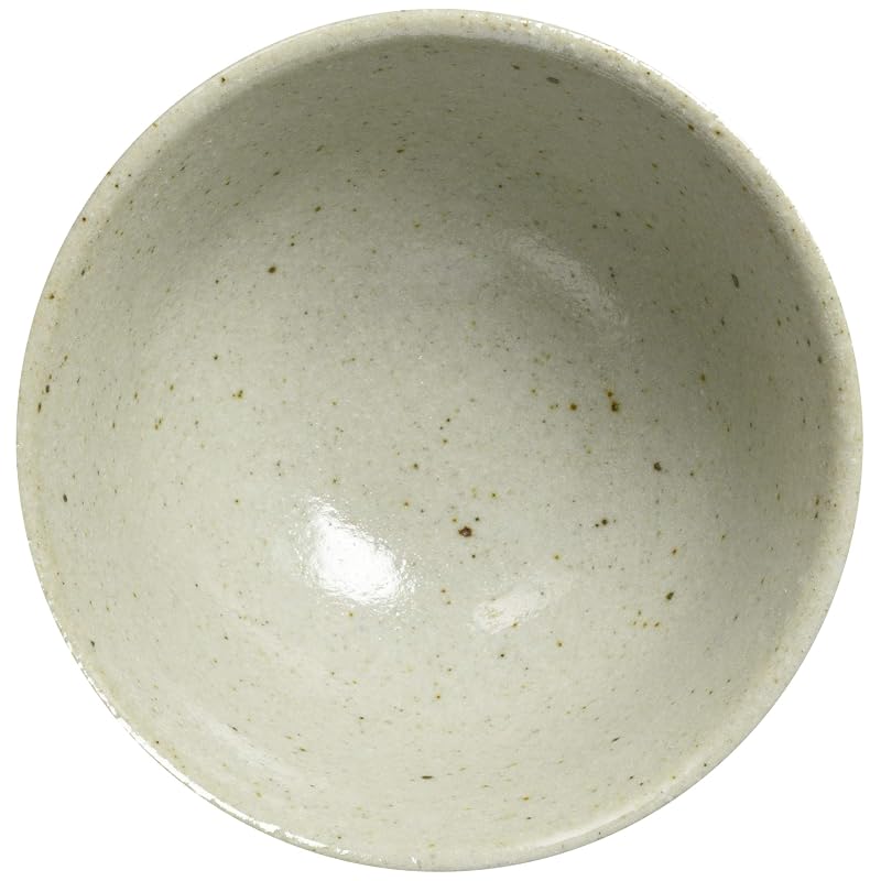 Yamani Handmade Round Rice Bowl, Green with Polka Dots, 3816011