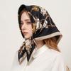 70x70cm Silk Scarf for Women Floral Printed Square Shawl Muslim Hijab Office Ladies Neck Scarf Hair Bandana Gift Muffler Foulard