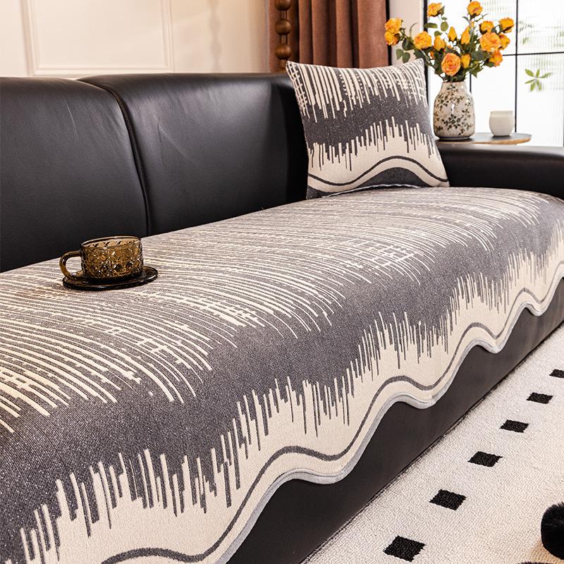 French New Chenille Special-Shaped Sofa Cushion, Universal Non-Slip In All Seasons, Advanced Seat Cushion Cover Cover Cloth