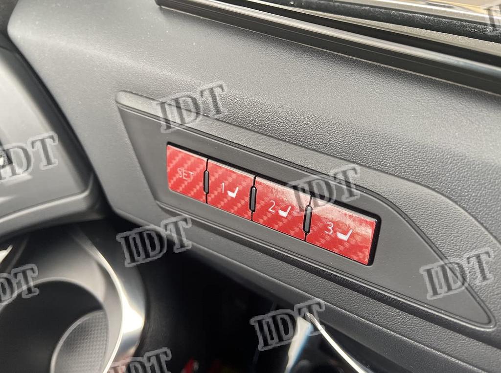 IDT 30 Series Alphard Vellfire Red Carbon Interior Sheet Memory Switch Sheet Sticker Garnish