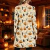 Women's Fashion Printed Round Neck Long Sleeve Dress for Casual Daily Wear