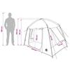 Cabin Tent with Roof Olive Green 210 x 210 x 138 cm Polyester