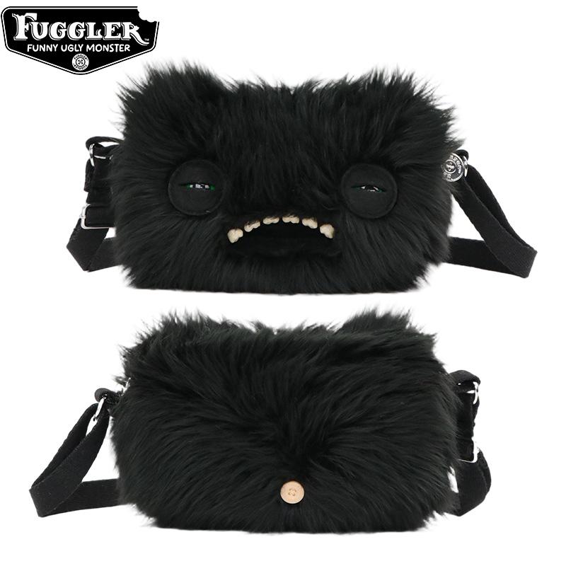 Fugglers Plushies Crossbody Bag Fuggler Mr Buttons Screech Black Monster Stuffed Plush Shoulder Bag Birthday Doll Gifts