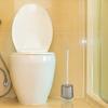 Yousheng Toilet Brush with Holder Plastic Bathroom Toilet Brushes Fine Brush Head Extended Handle Wall Mountable Toilet Bowl Brush
