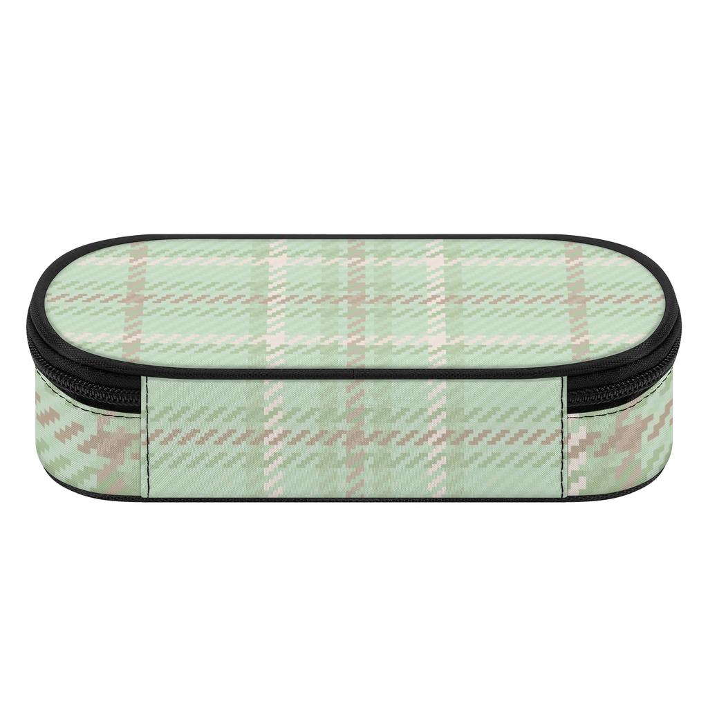 Stationery Pencil Case Smooth Zipper Large Capacity 300D Polyester with Main Compartment Mesh Pocket and Pen Slots for Students