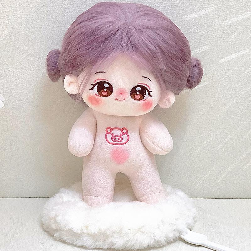 20cm Kawaii Idol Plush Cotton Doll Toys Stuffed Super Star Figure Dolls Cute Fat Body Can Change Clothes Fans Collection Gifts
