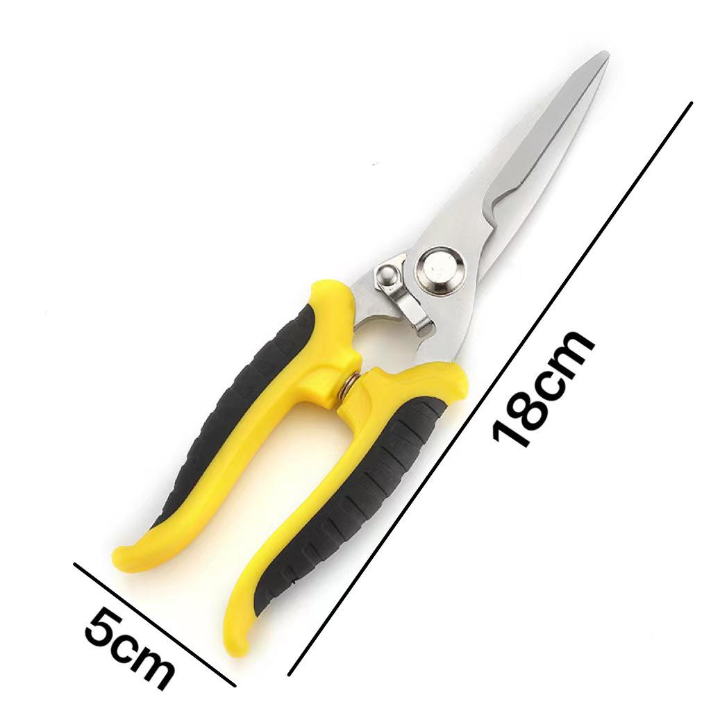 Multifunktionale Elektrikerschere, Gartenschere, Eisenblech, Edelstahl, Aluminium-Schnallenplatte, Kabelschere, Schere mit Schlossschnalle