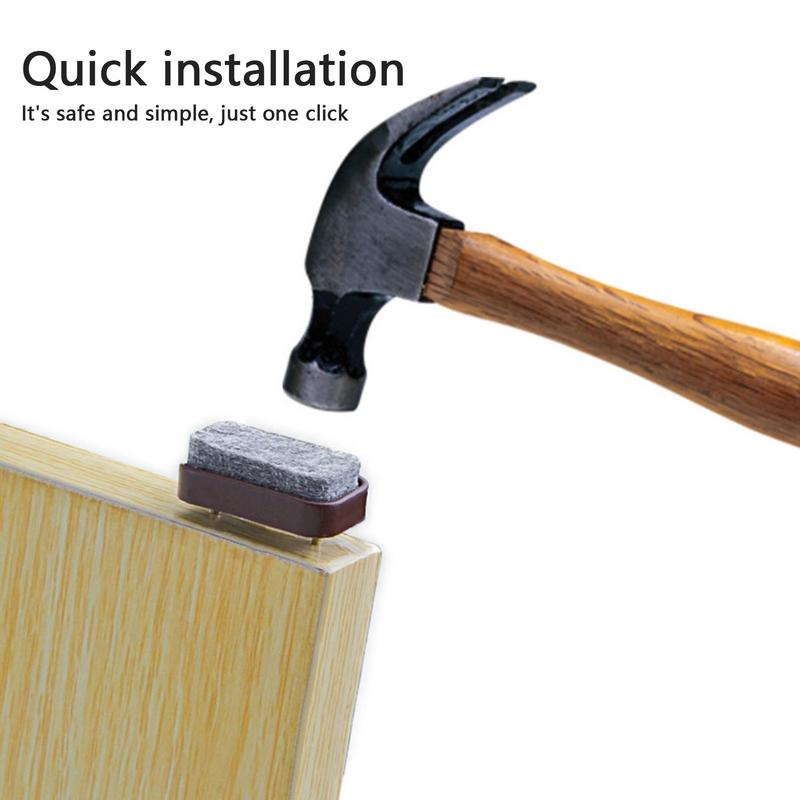 20pcs Glide Pad Nail-on Furniture Felt Pad Reduce Noise Floor Protector For Cabinet Sofa Couch Chair Table Leg Feet Accessories
