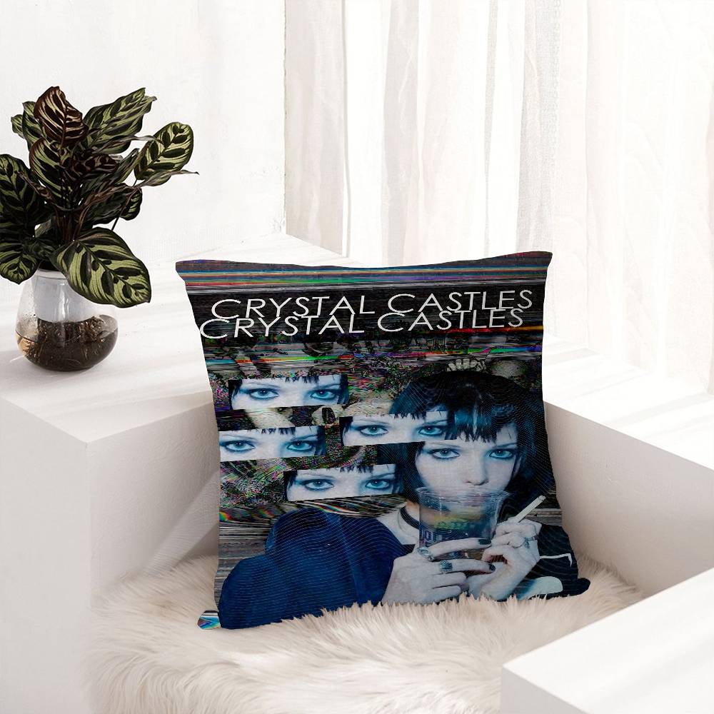 Band C-Crystal Castles Cushion Cover Polyester Sofa Cushions Decorative Throw Pillows Home Decoration Pillowcover