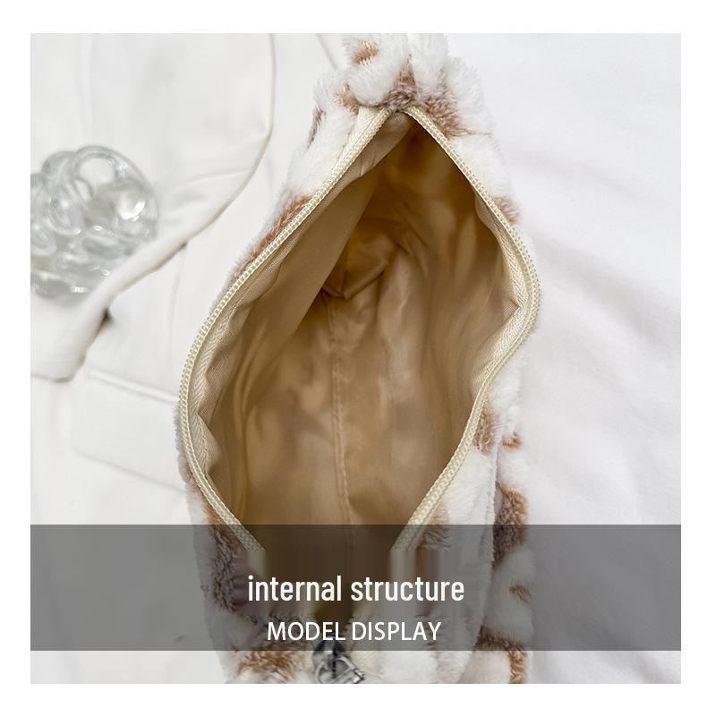 Damen Blumenmuster Plüschkissen Umhängetasche - Herbst/Winter